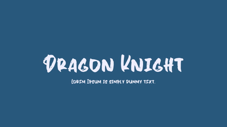 Dragon Knight Font