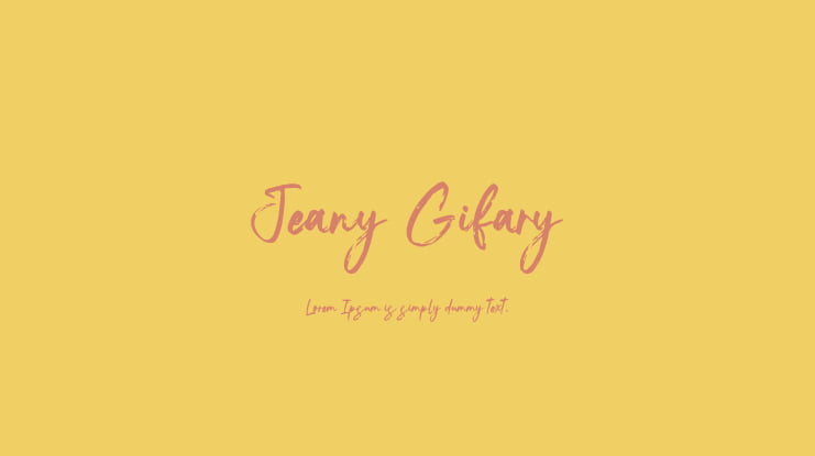 Jeany Gifary Font