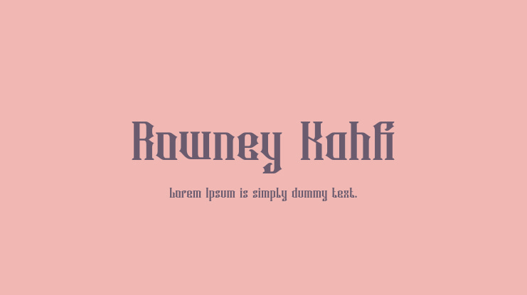 Rowney Kahfi Font