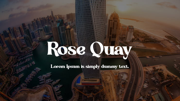 Rose Quay Font