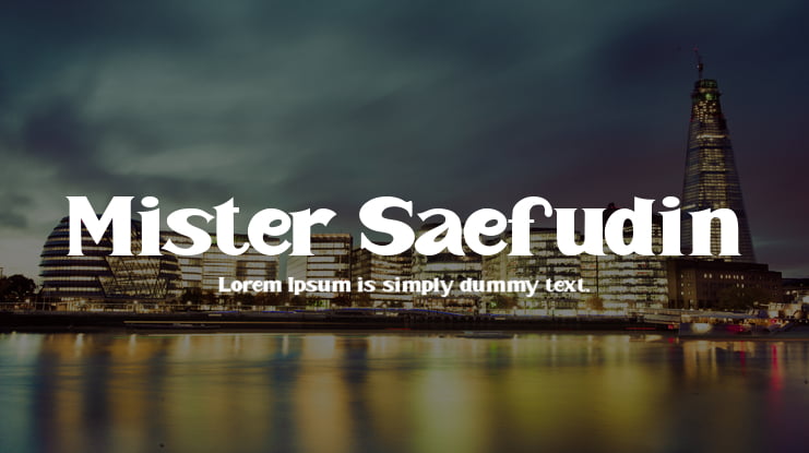 Mister Saefudin Font