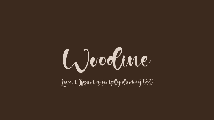 Woodine Font