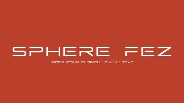 SPHERE FEZ Font