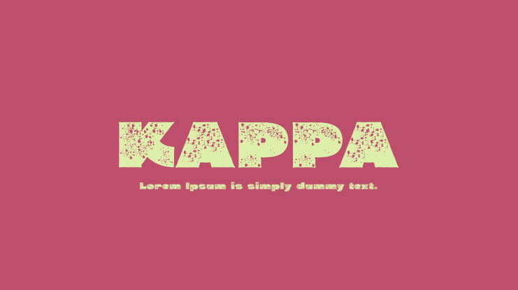 KAPPA Font