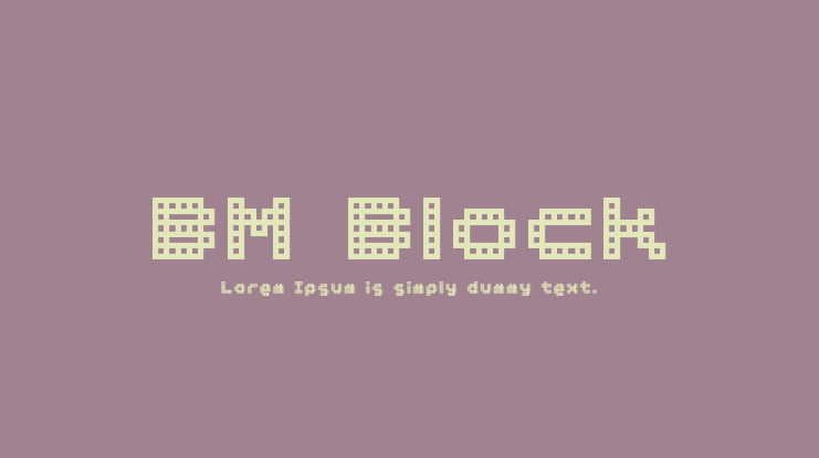 BM Block Font