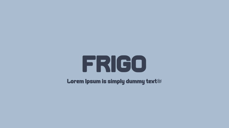 FRIGO Font Family
