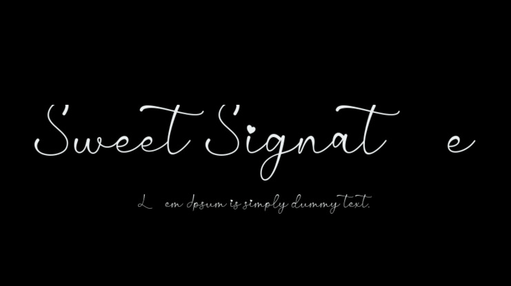 Sweet Signature Font