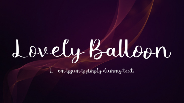 Lovely Balloon Font