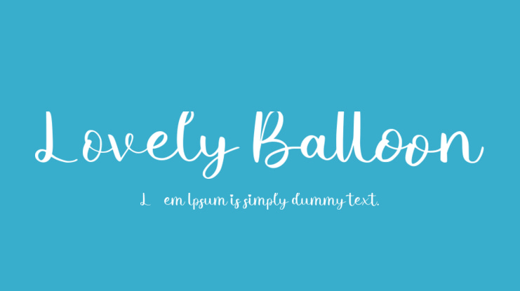 Lovely Balloon Font
