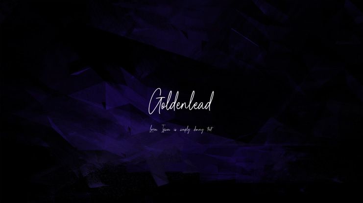 Goldenlead Font
