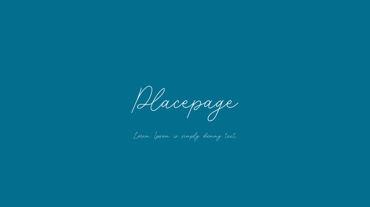 Placepage Font
