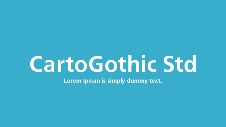 CartoGothic Std Font Family