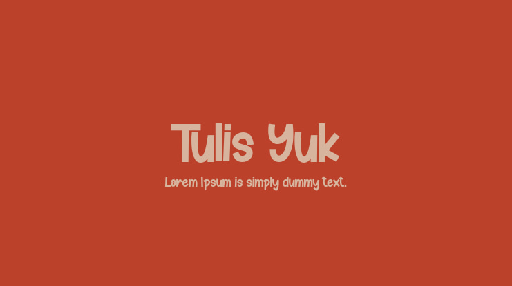 Tulis Yuk Font
