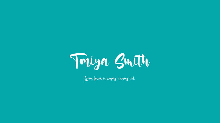 Toniya Smith Font