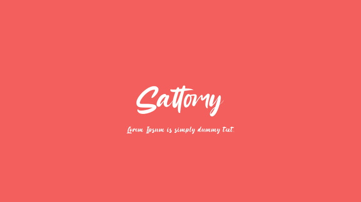 Sattomy Font