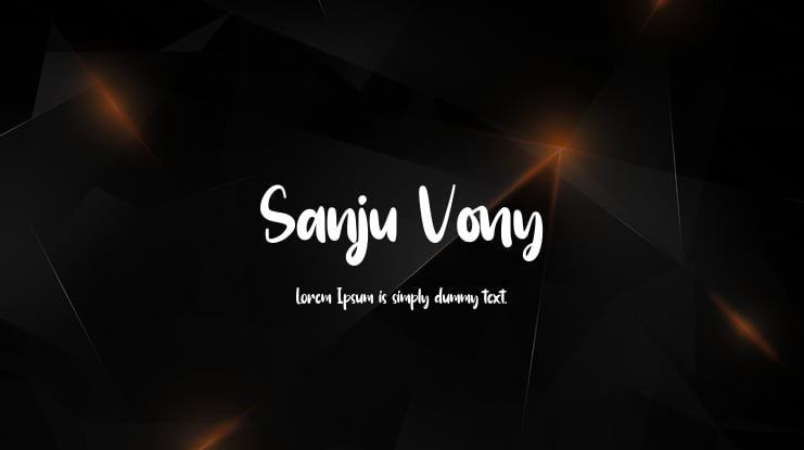 Sanju Vony Font