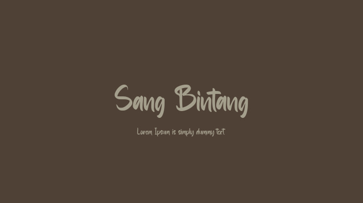 Sang Bintang Font