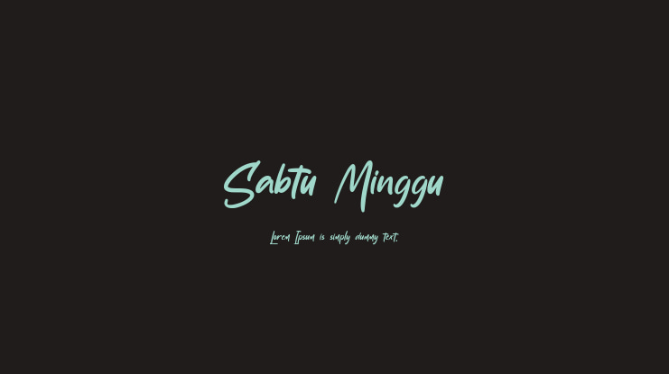 Sabtu Minggu Font