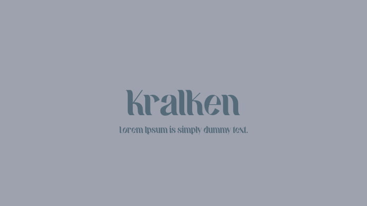 Kralken Font