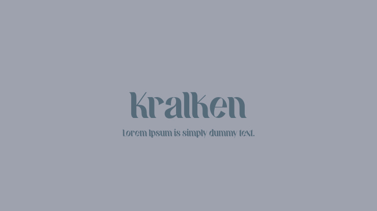 Kralken Font