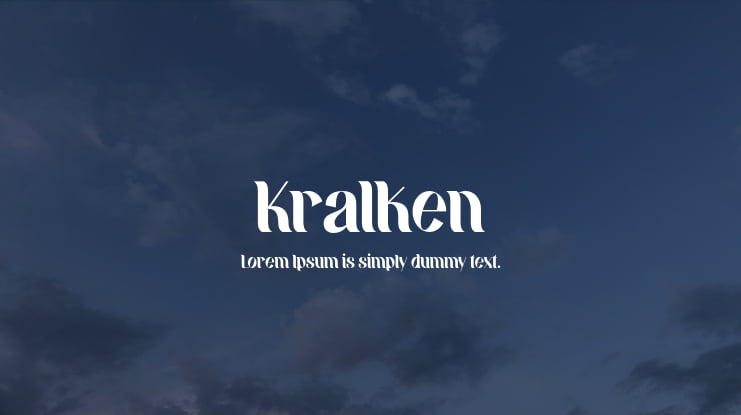 Kralken Font
