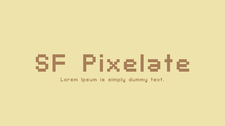 SF Pixelate Font Family