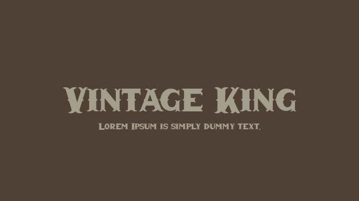 Vintage King Font