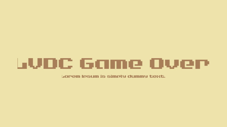 LVDC Game Over Font