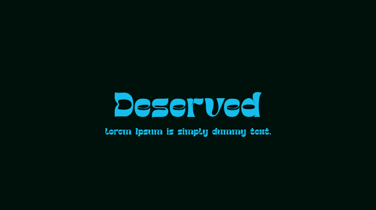 Deserved Font