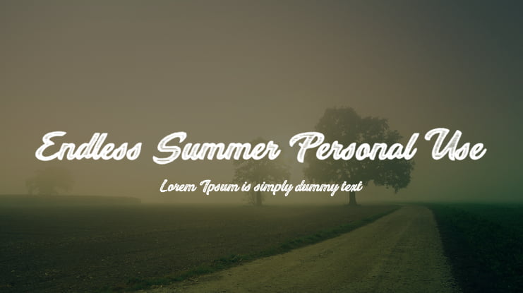 Endless Summer Personal Use Font