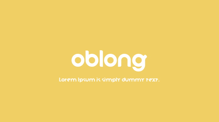 oblong Font