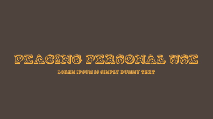 PEACING PERSONAL USE Font Family