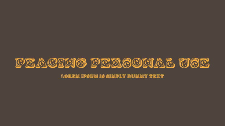 PEACING PERSONAL USE Font Family