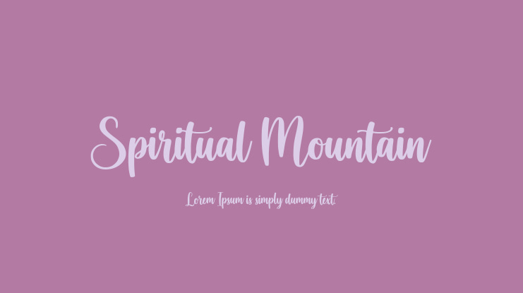 Spiritual Mountain Font