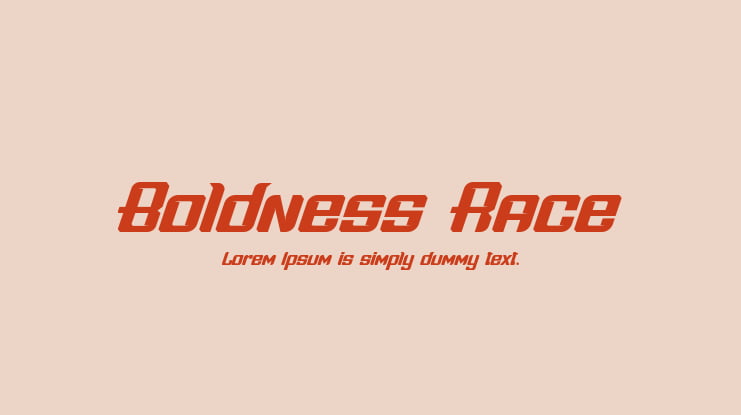 Boldness Race Font