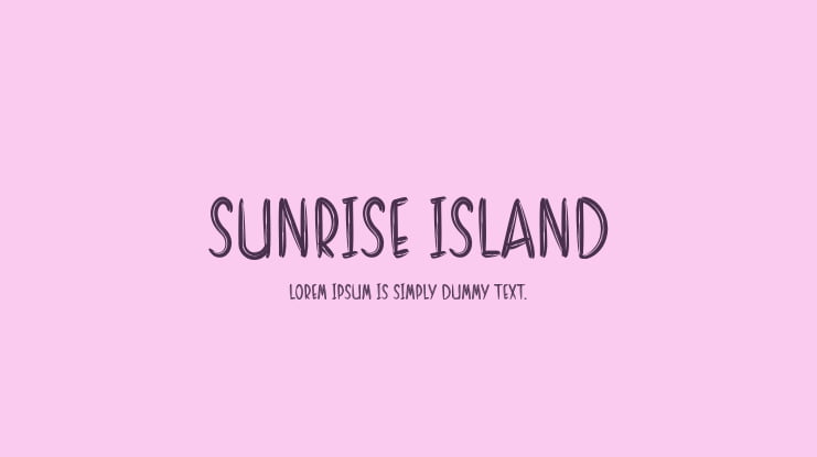 SUNRISE ISLAND Font