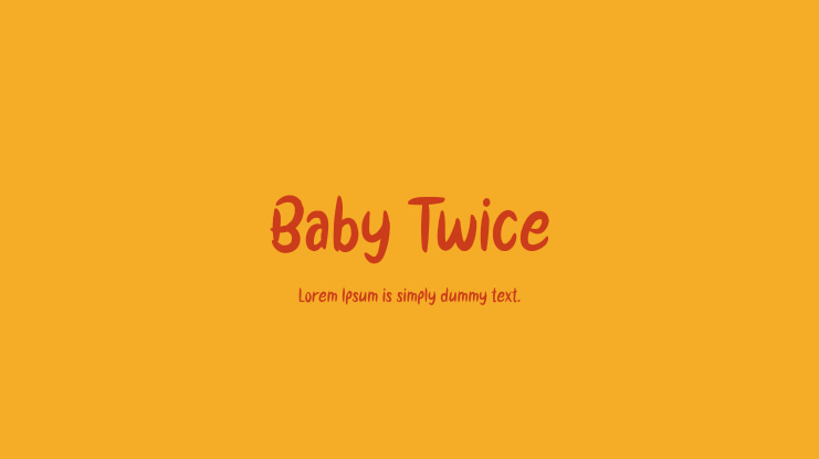 Baby Twice Font
