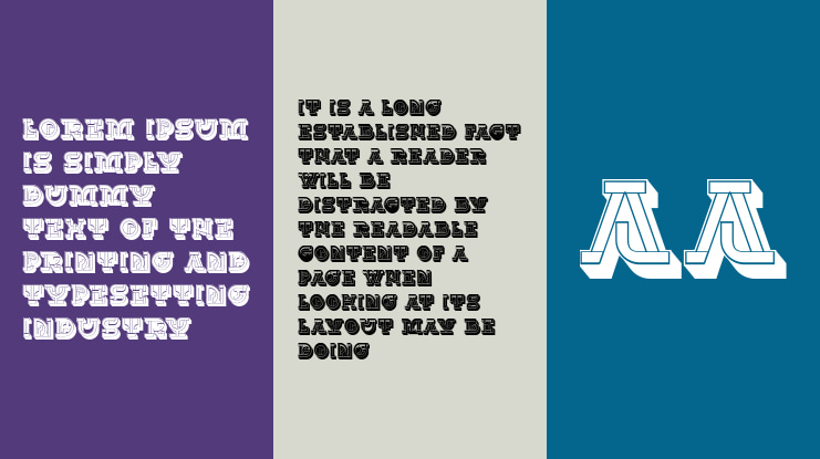 UKAMENO 3D Flat Font Family