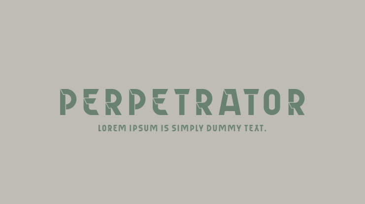 Perpetrator Font Family