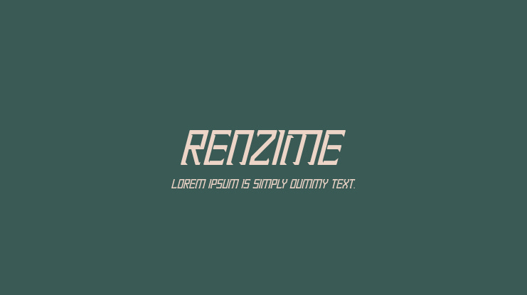 Renzime Font