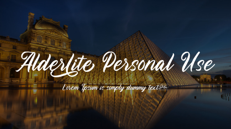 Alderlite Personal Use Font