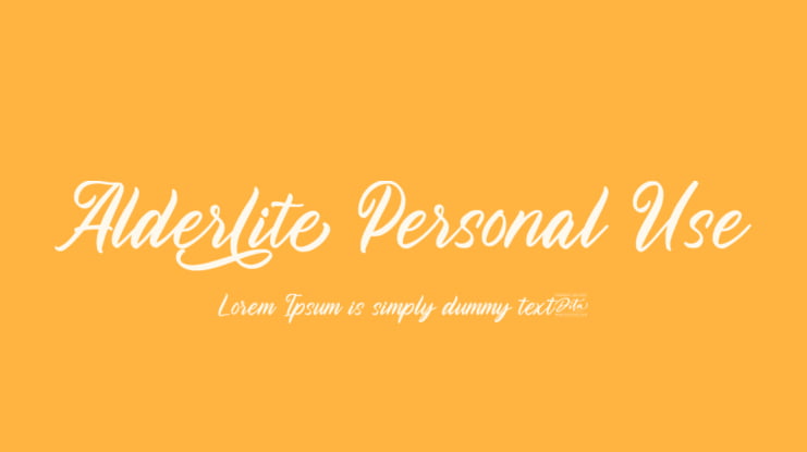Alderlite Personal Use Font