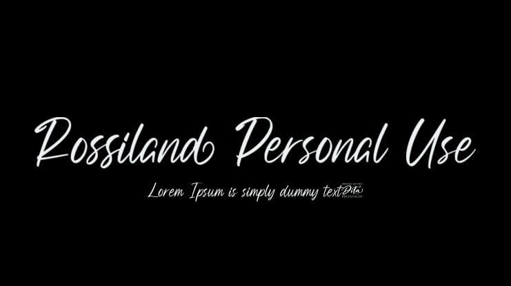 Rossiland Personal Use Font