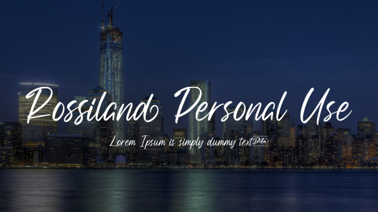 Rossiland Personal Use Font