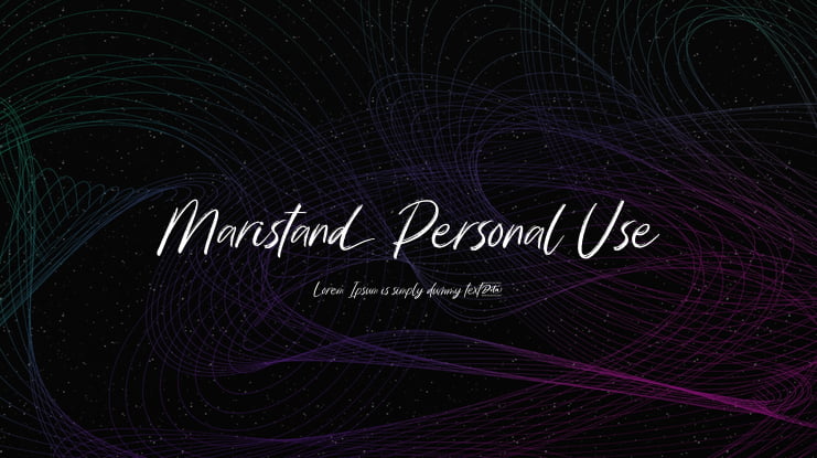 Maristand Personal Use Font