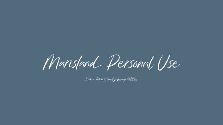 Maristand Personal Use Font