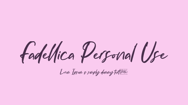 Fadellica Personal Use Font