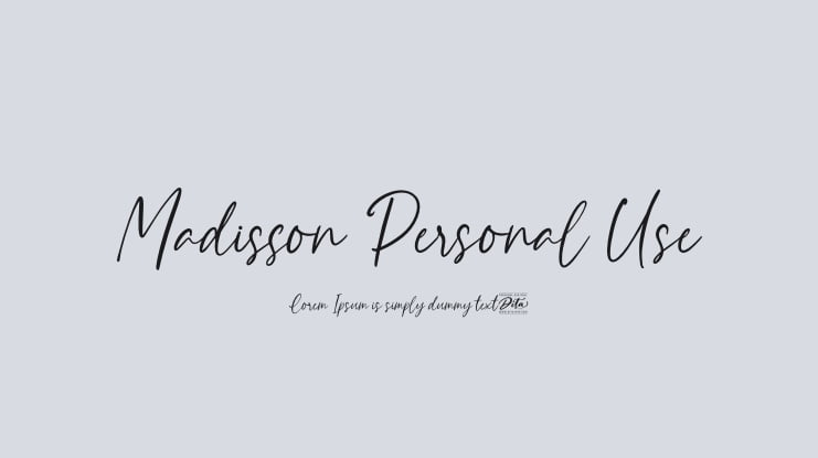 Madisson Personal Use Font