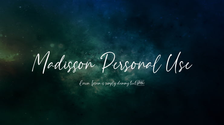 Madisson Personal Use Font