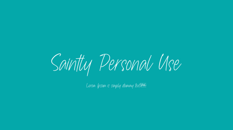 Saintly Personal Use Font